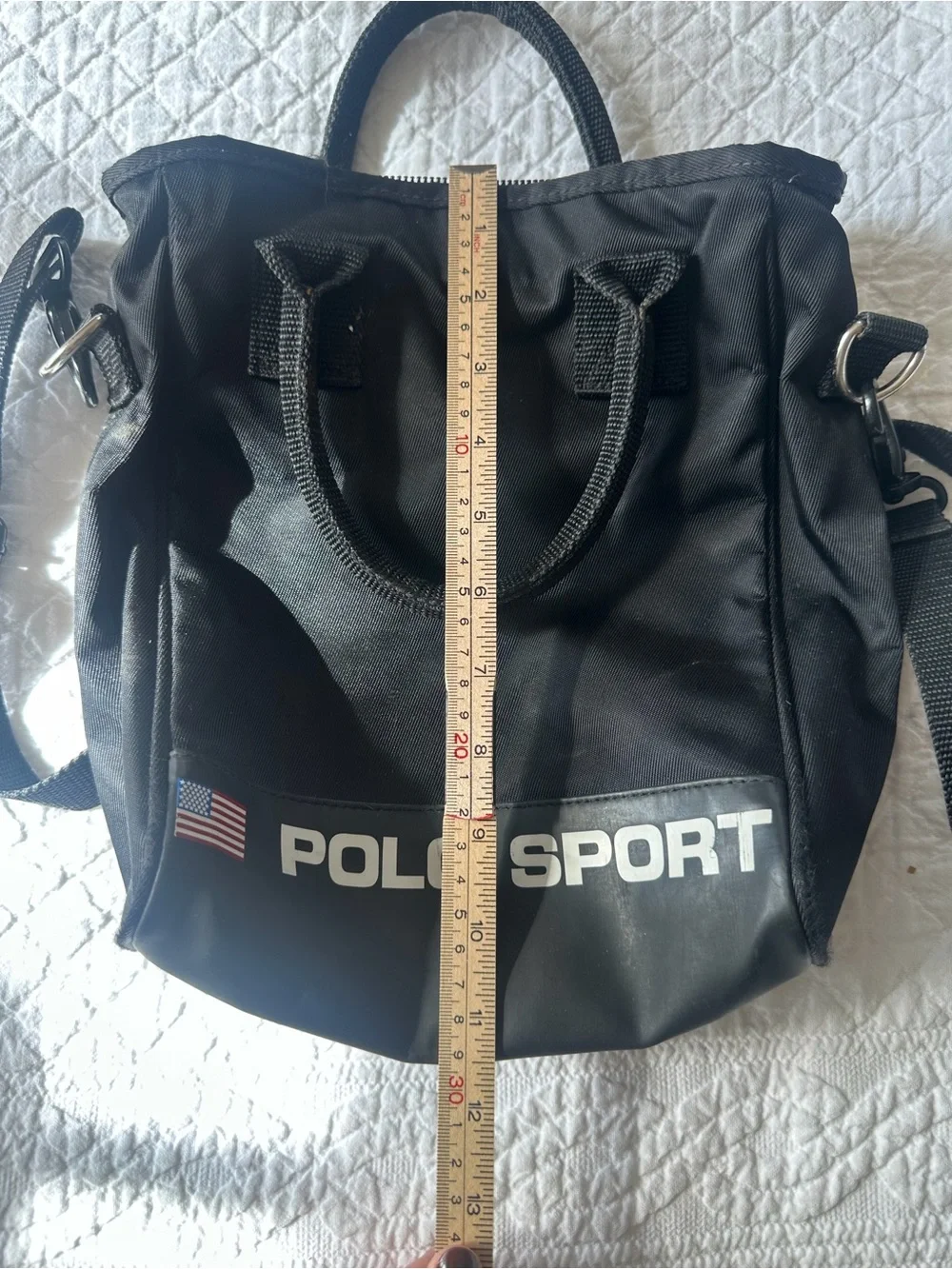 Polo by Ralph Lauren Black Polo Sport Crossbody Messenger Bag